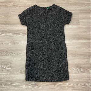 united colors of benetton gray wool mini dress tweed/boucle